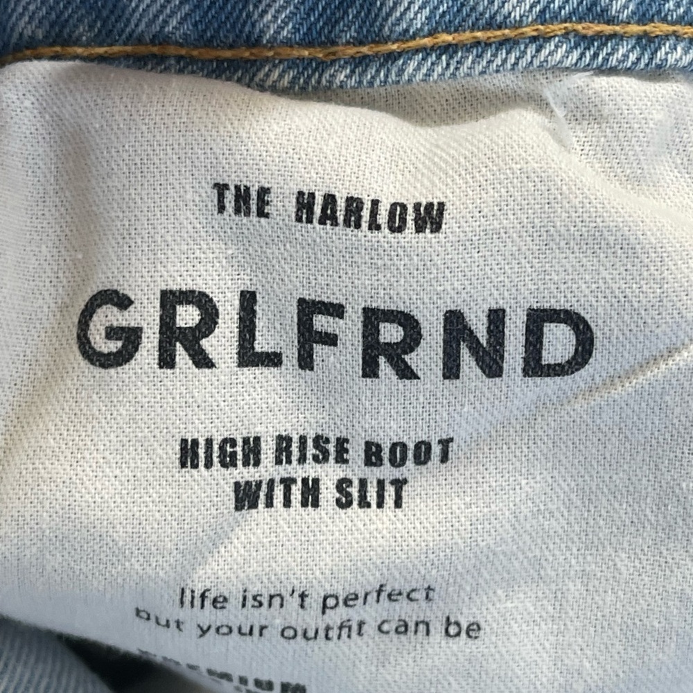 GRLFRND Harlow High Rise Jeans Boot Slit in Hudson Yards Size 23 - Picture 5 of 6